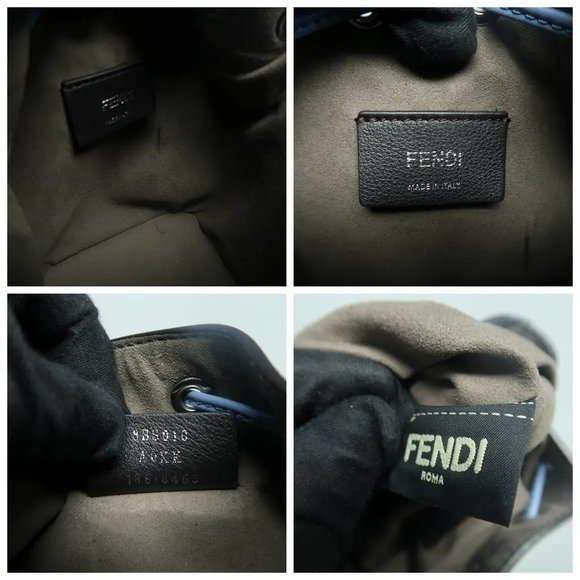 FENDI Mon Tresor Blue Leather Satchel 882-022625 - Picture 10 of 11